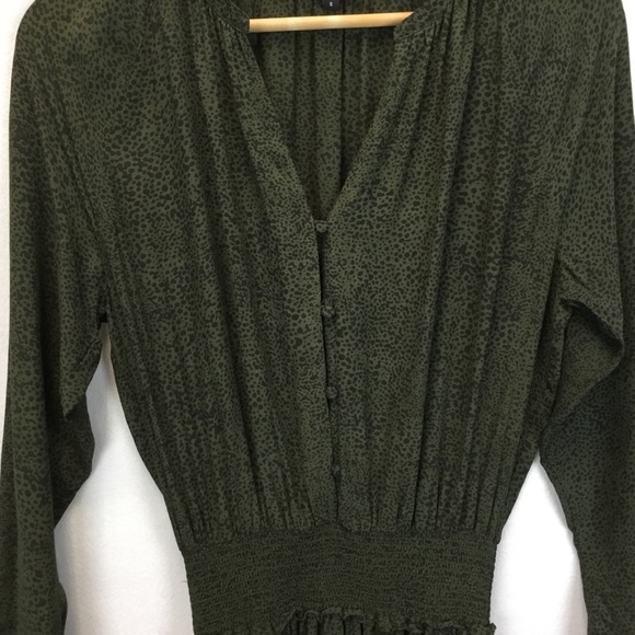 Rails Jasmine Olive Speckled Long sleeve Mini Dress - Picture 5 of 12